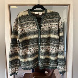 Cherokee Women's Size L Cotton Crest Apres Ski Chalet Sweater